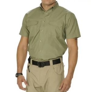 EOTAC 401 Operator Grade Zip-Up Short Sleeved Shirt Color Sage XXL